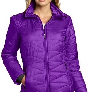 Colombia Women’s Puffer Jacket 1X 16-18 Purple Plum Omni Heat Insulated